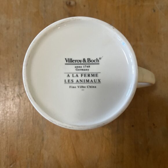 Vintage Villeroy & Boch A La Ferme Les Animaux Bunny Rabbit Corn Carrot Mug - Picture 5 of 7
